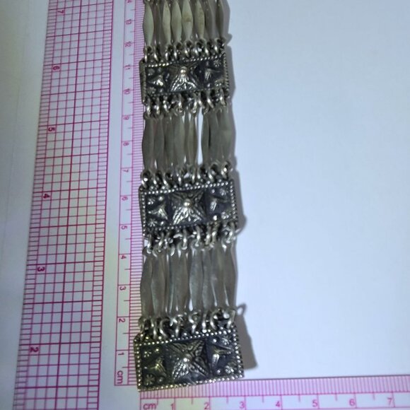Vintage Boho-style Mexican Silver Bracelet - Picture 6 of 8